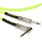 Ernie Ball P06080 Braided Straight to Right Angle Instrument Cable - 10 foot Neon Yellow