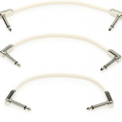 Ernie Ball P06385 Flat Ribbon Pedalboard Patch Cable - Right Angle to Right Angle - 6-inch (3-pack)