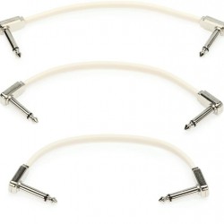 Ernie Ball P06385 Flat Ribbon Pedalboard Patch Cable - Right Angle to Right Angle - 6-inch (3-pack)