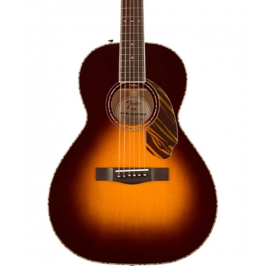 Fender PS-220E Parlor Acoustic-electric Guitar - 3-tone Vintage Sunburst