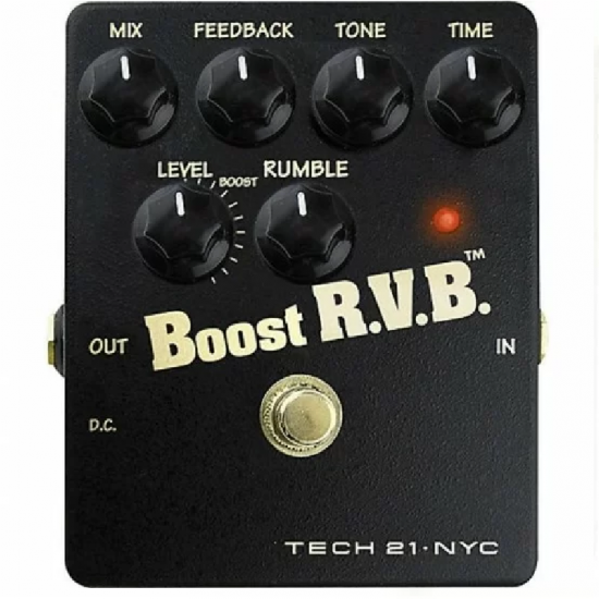 Tech 21 RVBT-V2 Boost RVB - Analog Reverb Emulator with Clean Boost, Trails (v2)