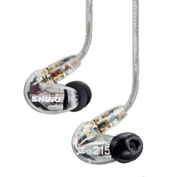 Shure  Clear SE215 Earphone (w/ clear standard 3.5mm Cable)