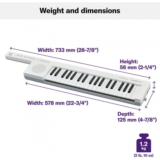 Yamaha Sonogenic SHS-300 37-key Keytar - White