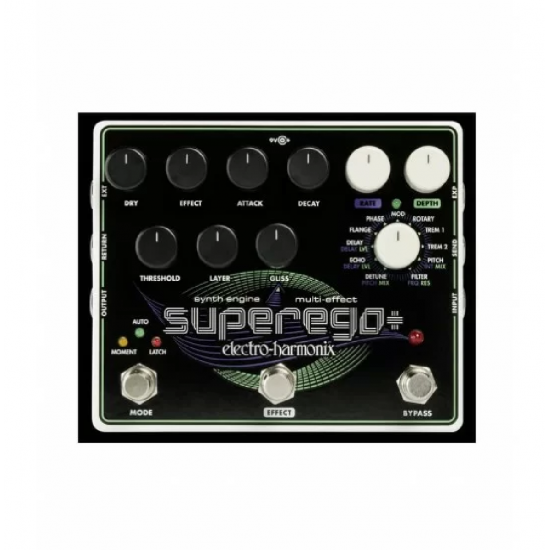 Electro Harmonix Superego Plus Synth Engine with Effects Guitar Pedal Electro Harmonix Superego Plus Synth Engine with Effects Guitar Pedal