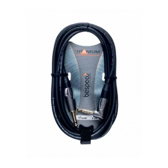 Bespeco TT300P 3 m Jack Mono to Jack Mono 90 Degree Professional Instrument Cable