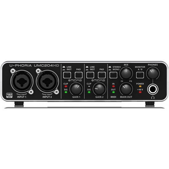 Behringer U-Phoria UMC204HD USB Audio Interface Behringer U-Phoria UMC204HD USB Audio Interface