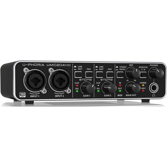 Behringer U-Phoria UMC204HD USB Audio Interface Behringer U-Phoria UMC204HD USB Audio Interface