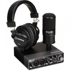 Steinberg UR22C Recording Pack with USB 3.1 Audio Interface, Condenser Microphone, and Headphones