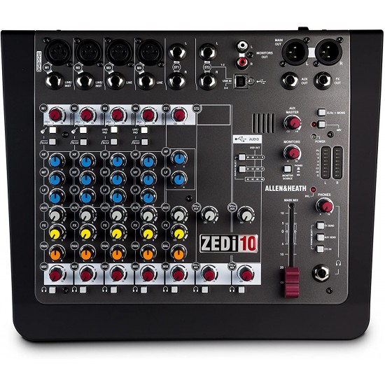 Allen & Heath ZEDi10 10-CH Analog Mixer with USB Interface Allen & Heath ZEDi10 10-CH Analog Mixer with USB Interface