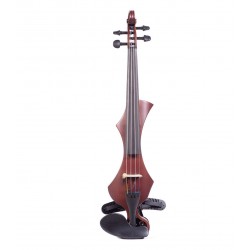 GEWA GS400.301 E-Violin Novita 3.0 with Wittner Shoulder Rest Red Brown Finish