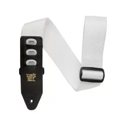 Ernie Ball P04259 Pickholder Polypro Guitar Strap - White