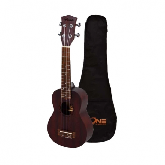 Fzone FZU-110S 21 Inch soprano ukulele Chocolate with Bag