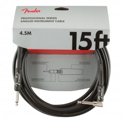 Fender 0990820059 15Ft Professional Series Angle Instrument Cable - Black 