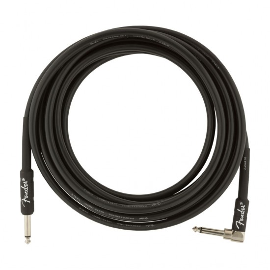 Fender 0990820059 15Ft Professional Series Angle Instrument Cable - Black Fender 0990820059 15Ft Professional Series Angle Instrument Cable - Black