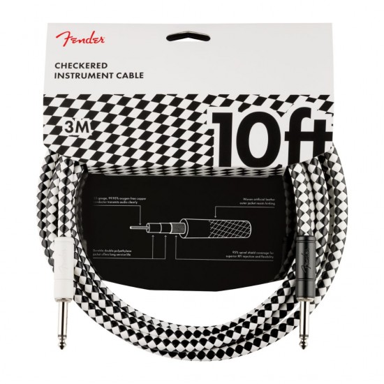 Fender 0990810288 10Ft Pro Checkboard Instrument Cable Fender 0990810288 10Ft Pro Checkboard Instrument Cable