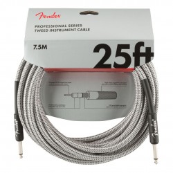 Fender 0990820072 25Ft Professional Series Tweed Instrument Cable - White Tweed