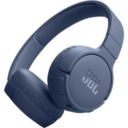 JBL Tune 670 NC Adaptive Noise Cancelling Wireless On-Ear Headphones Blue