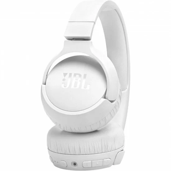 JBL Tune 670 NC Adaptive Noise Cancelling Wireless On-Ear Headphones White,