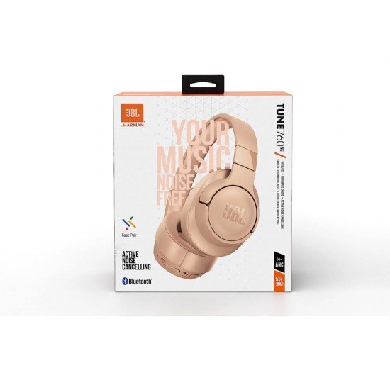 JBL Tune 760NC Wireless Over-Ear Headphones Blush