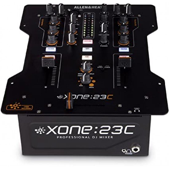 Allen & Heath XONE:23C DJ Mixer w integral soundcard 2 channels w dual phono /line inputs 2 mix output