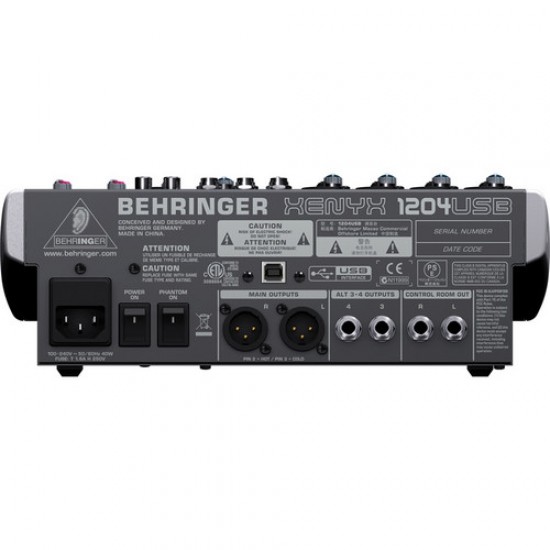 Behringer XENYX 1204USB - 12-Input USB Audio Mixer