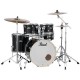 Pearl EXX725SP/C 31 Export Standard 5pc Drum Set - Jet Black Finish With 830 Series ( Without Hardware )