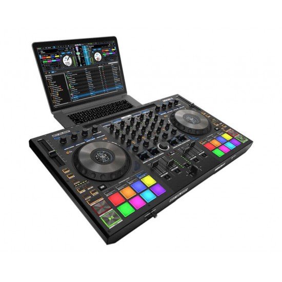 Reloop Mixon 8 Pro 4-Channel Professional Hybrid DJ Controller - Black