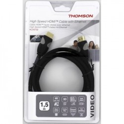Thomson High Speed HDMI™ Cable, plug - plug, gold-plated, Ethernet, 1.5 m