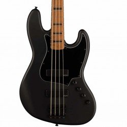 Fender 0370456510 Squier FSR Contemporary Active Jazz Bass® HH Roasted Maple Fingerboard Flat Electric Guitar - Black