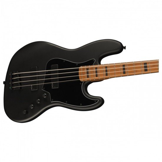 Fender 0370456510 Squier FSR Contemporary Active Jazz Bass® HH Roasted Maple Fingerboard Flat Electric Guitar - Black