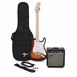 Fender 0371822400 Squier FSR Stratocaster MN Electric Guitar Pack  3 Tone - Sunburst