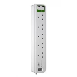 APC PM5U-UK SurgeArrest 5 outlets with 5V, 2.4A 2 port USB Charger 230V UK