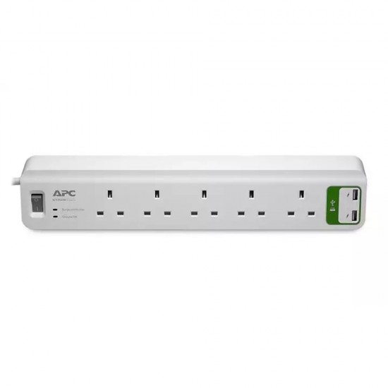 APC PM5U-UK SurgeArrest 5 outlets with 5V, 2.4A 2 port USB Charger 230V UK