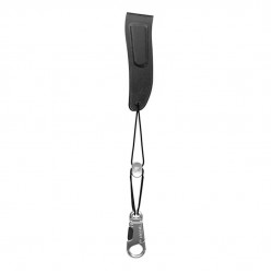 D'Addario DWLSBK-SM Leather Padded Saxophone Strap - Small - Black