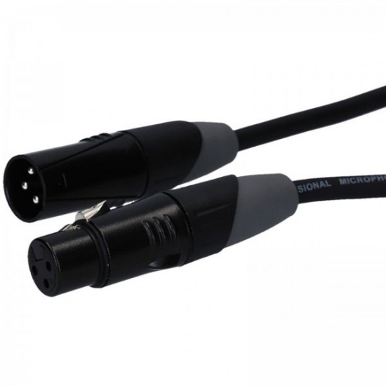 Enova 1 m XLR Female to XLR Male Microphone Cable 3-pin analogue & AES with velcro