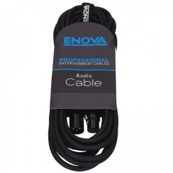 Enova 1 m XLR Female to XLR Male Microphone Cable 3-pin analogue & AES with velcro