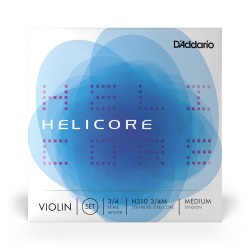 D'Addario H310 3/4M Helicore Violin String Set 3/4 Scale Medium Tension