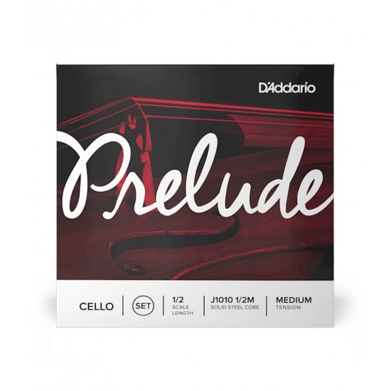 D'Addario J1010 1/2M Prelude Cello String Set, 1/2 Scale, Medium Tension