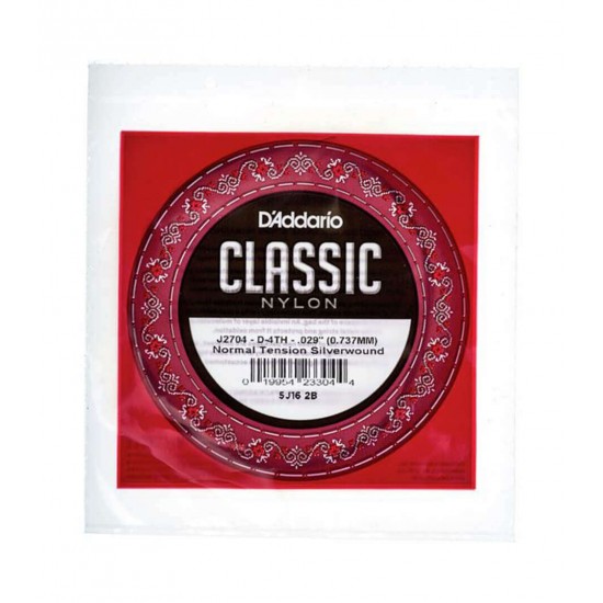 D'Addario J2704 Single Silver Wound 030/J27 4th Normal Tension D'Addario J2704 Single Silver Wound 030/J27 4th Normal Tension