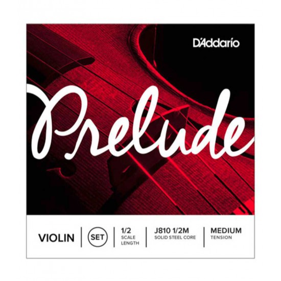 D'Addario J810 1/2M Prelude Violin String Set 1/2 Scale, Medium Tension D'Addario J810 1/2M Prelude Violin String Set 1/2 Scale, Medium Tension
