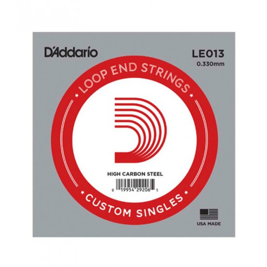 D'Addario LE013 Electric Guitar Single String High Carbon Steel 0.13 Gauge D'Addario LE013 Electric Guitar Single String High Carbon Steel 0.13 Gauge
