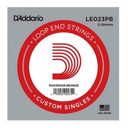 D'Addario LE023PB Acoustic Guitar Single String - Phosphor Bronze Loop 0.23 Gauge
