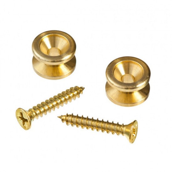D'Addario PWEP302 Planet Waves Solid Brass Metal Guitar Strap Gold End Pin - Pair D'Addario PWEP302 Planet Waves Solid Brass Metal Guitar Strap Gold End Pin - Pair