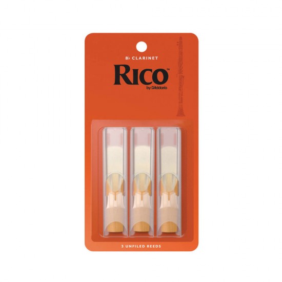 D'Addario RCA0320 Rico Bb Clarinet Reeds - Strength 2.0 (3-Pack)