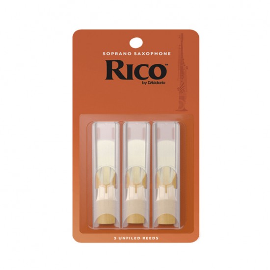 D'Addario RIA0320 Rico Soprano Saxophone Reeds - Strength 2 (3-Pack)