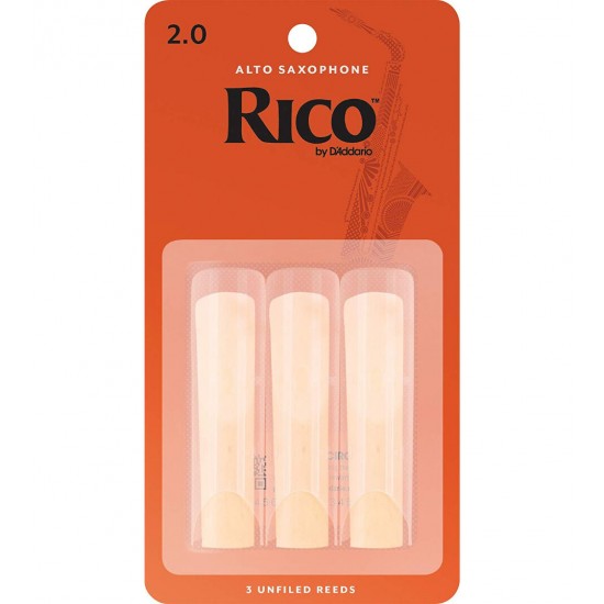 D'Addario RJA0320 Rico Alto Sax Reeds - Strength 2.0 (3-Pack) D'Addario RJA0320 Rico Alto Sax Reeds - Strength 2.0 (3-Pack)