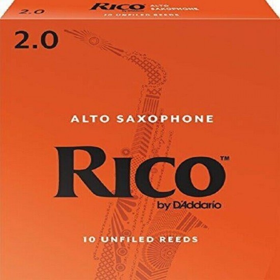 D'Addario RJA1020 Rico Alto Sax Reeds - Strength 2.0 (10-Pack)  