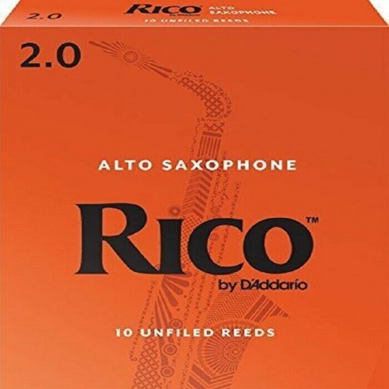D'Addario RJA1020 Rico Alto Sax Reeds - Strength 2.0 (10-Pack) D'Addario RJA1020 Rico Alto Sax Reeds - Strength 2.0 (10-Pack)