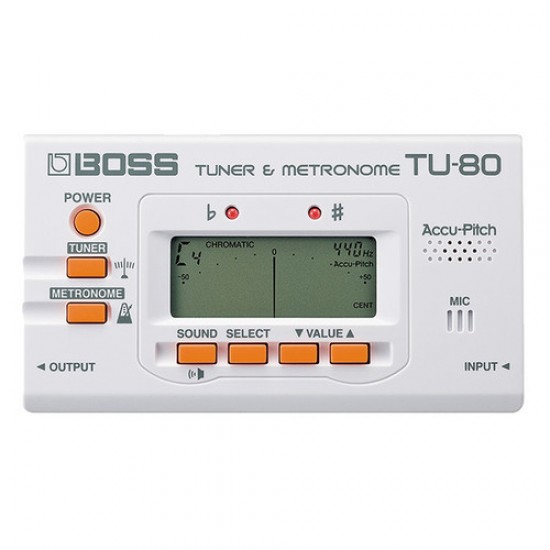 Boss TU-80WH - Tuner/Metronome (White)