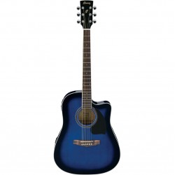 Ibanez PF15ECE-TBS Series Electro-Acoustic Guitar - Transparent Blue Sunburst